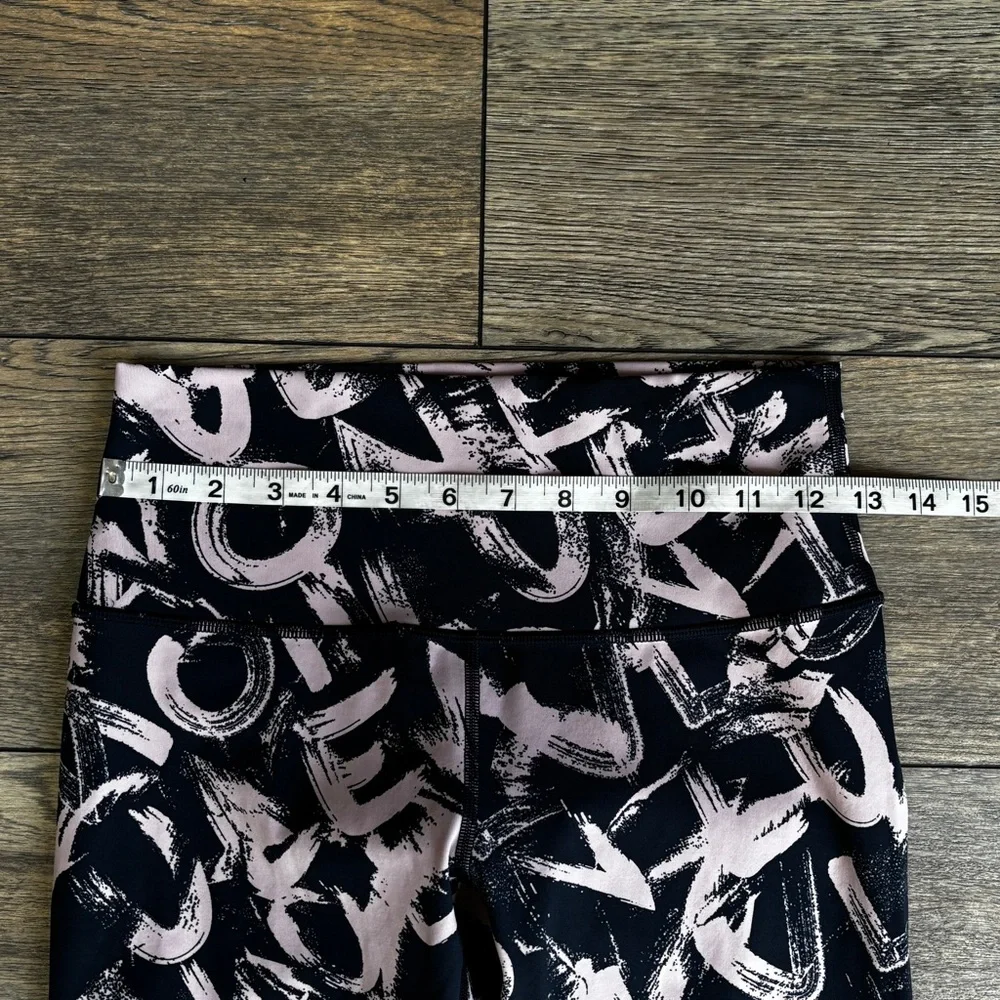Lululemon Wunder Under High Rise Tight Leggings Graffiti Pop Navy Sz 6